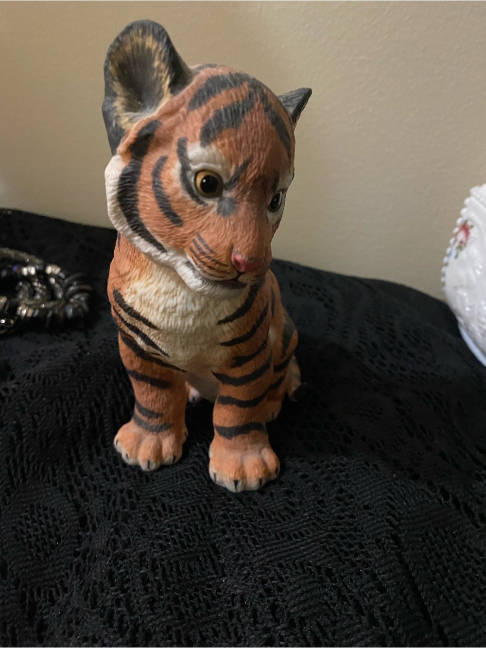 Lenox Orange, Black & Cream Sumatran Tiger Cub Porcelain Figurine